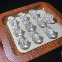 天然石　水晶のハート　10個 4枚目の画像