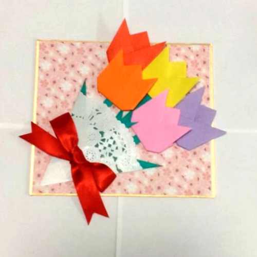 春折り紙 チューリップ 花束 その他アート 想いを込めて ai 通販