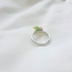 春の薔薇リング 白 × オレンジ / バラ  指輪   ポップ 6枚目の画像