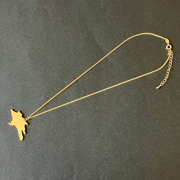 【真鍮】モモンガのネックレス 3枚目の画像