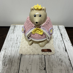 マクラメ編み ハートバッグチャーム ピンク バッグチャーム mmzk