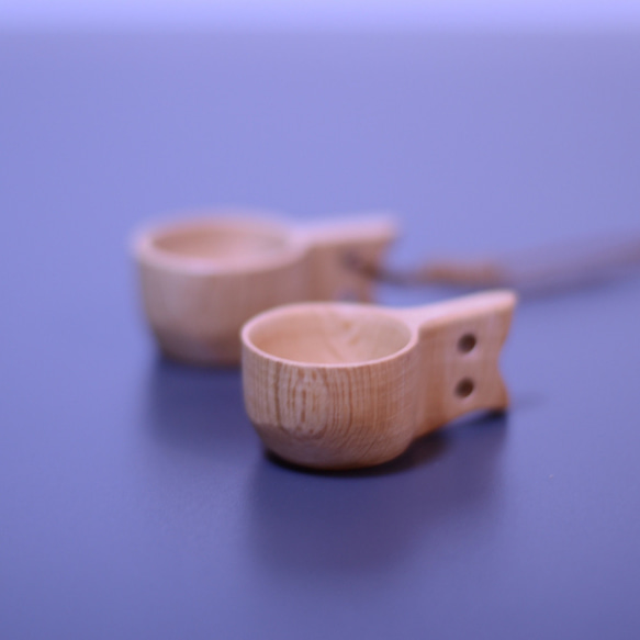かわいいミニチュア ククサ(ブナ材)/アロマペンダント/セラピストが作る木工品 #0081 4枚目の画像