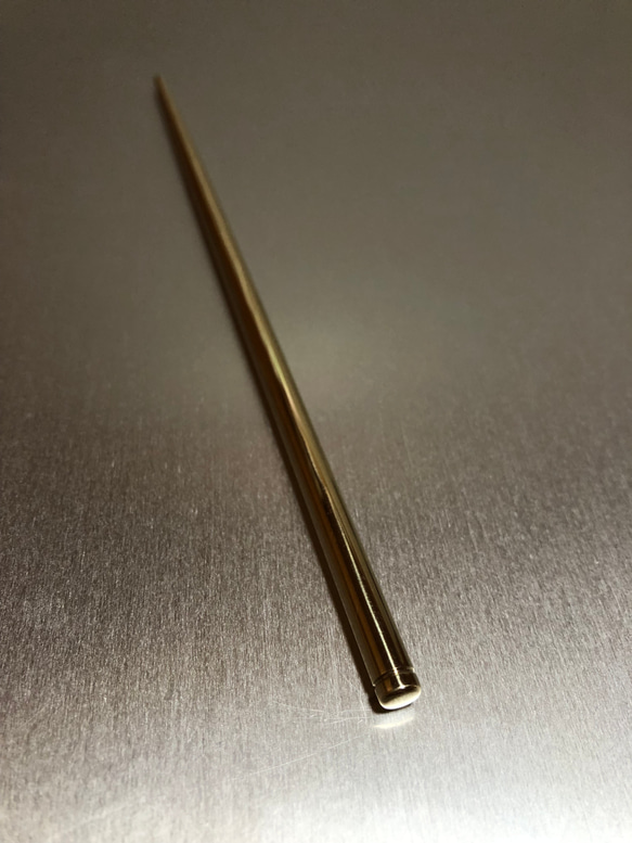 brass hair stick sold long （かんざし）ヘアスティック ヘアフォーク 1枚目の画像