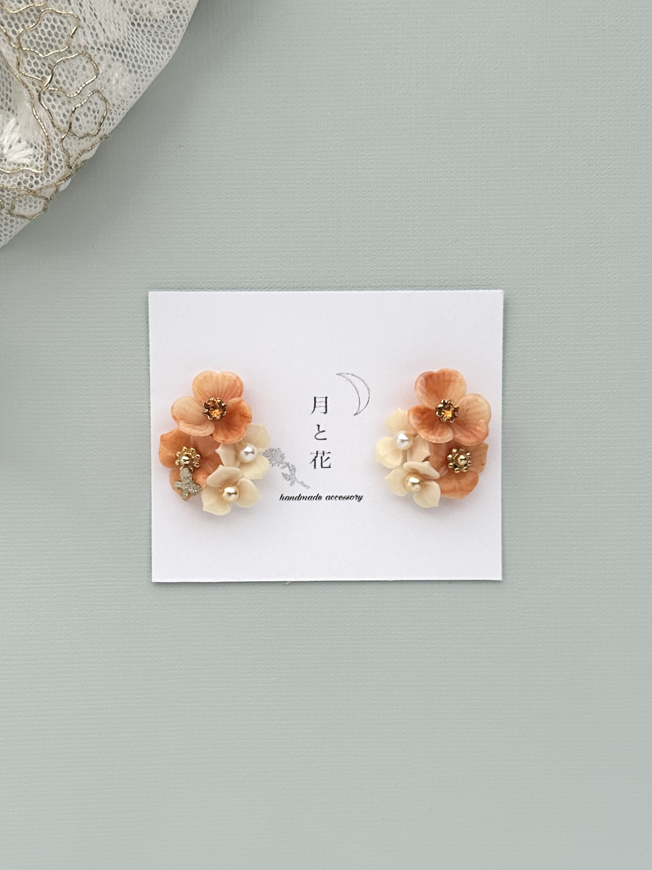 蝶と花 ピアスorイヤリング 選べるイヤーアクセサリー