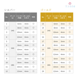 大人っぽいアクアブルーフラワーのボディピアス[ゲージとシャフトを選べる] サージカルステンレス 軟骨ピアス 3枚目の画像