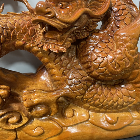 香樟木の龍　ドラゴン　雕刻　置物 5枚目の画像