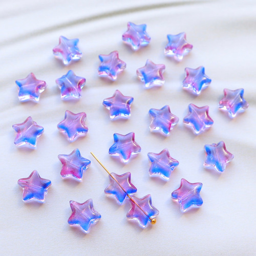 ガラス ビーズ フラワー ベル 10個 ピンク系 すずらん 花