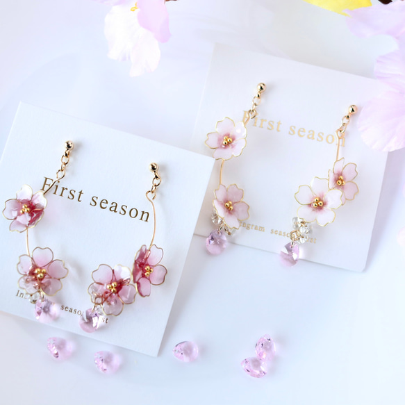 ＊ほんのりピンク色　桜シェルのフレンチフックピアス＊ ほんのりピンク色 桜シェルのフレンチフックピアス＊ - メルカリ