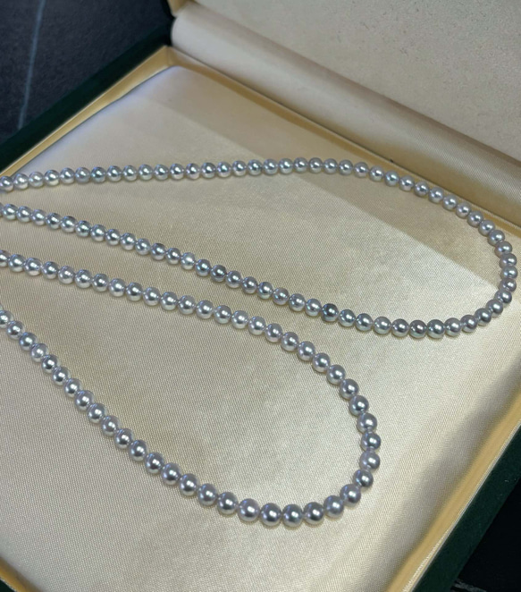 【高級】あこや真珠　一連ネックレスs925 2枚目の画像