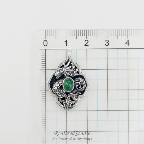 Xianglong | 立体レリーフペンダント - Jade.S925 スターリング