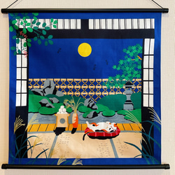【新品】絵画　タペストリー　猫　花柄　タイル　アンティーク fdcf1265ad689bd8212af7fbe1d3a7