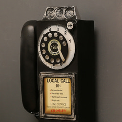 ウォール アート 電話 ダイヤル式 ヴィンテージ調 レトロ調 壁掛け オブジェ 置物 おしゃれ かわいい ch-1663 6枚目の画像