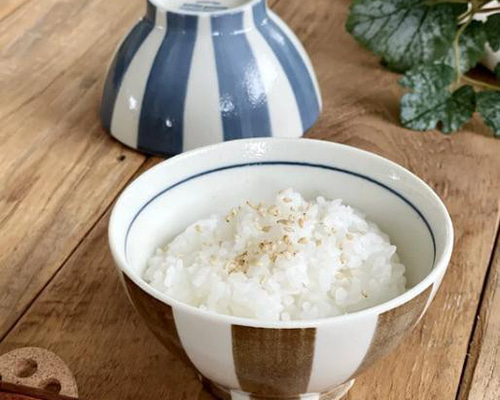 #美濃蔵☆最新作入荷☆白乱十草面取飯碗2個セット 美濃蔵☆最新作入荷☆白乱十草面取飯碗2個セット