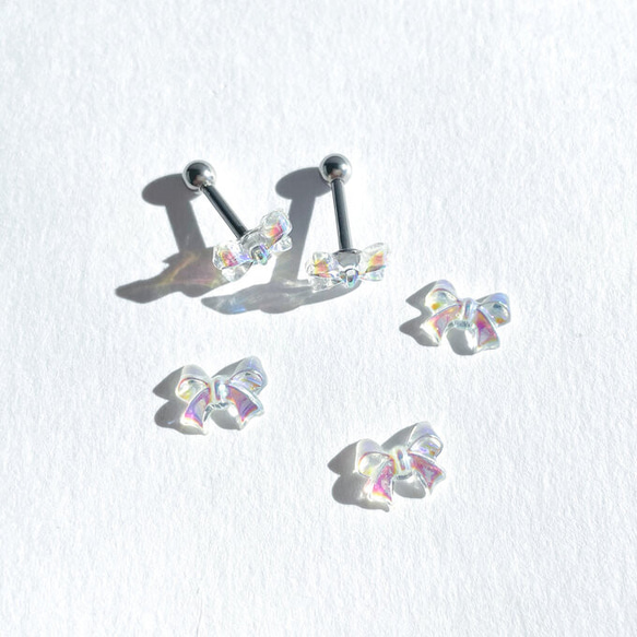 オーロラリボンのボディピアス[ゲージとシャフトを選べる] サージカル