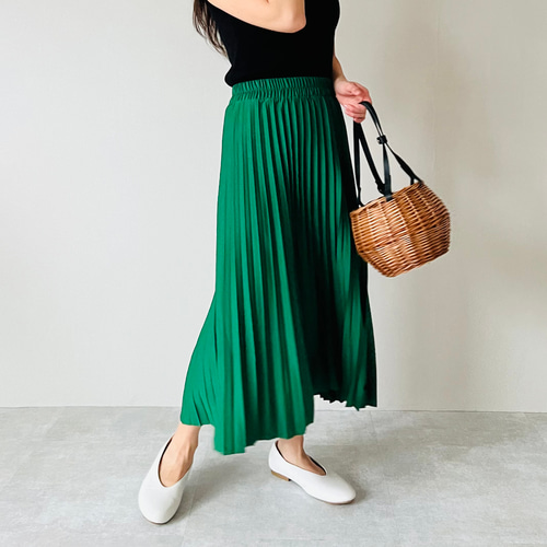 緊急値下げ　大人気FR2GOLF グリーン緑 プリーツスカート　サイズS 新作送0】大人の春おしゃれ イチオシ極上プリーツスカート 高見えツヤ