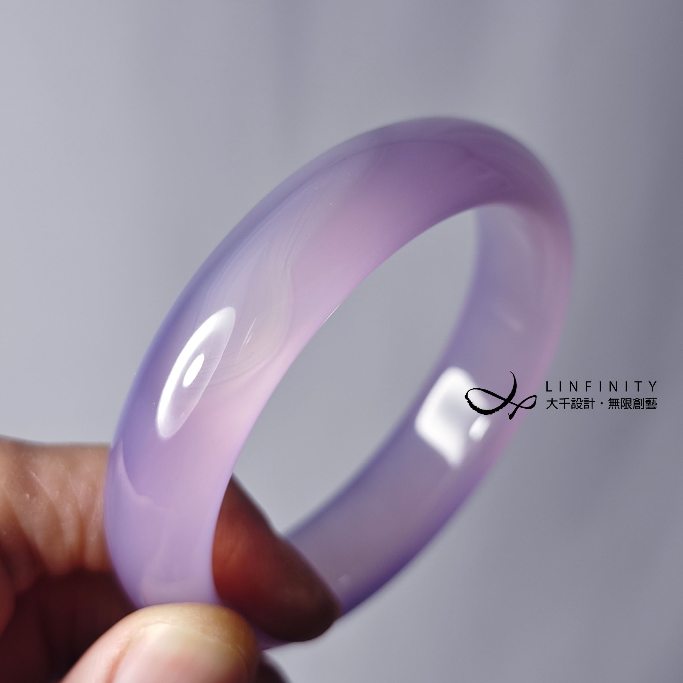 富と良縁を引き寄せる最高級のアイシーピンク翡翠瑪瑙ブレスレット、18cm