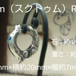 Scutum（スクトゥム）ピアス☆RhPi-2 シルバーアクセサリー 9枚目の画像