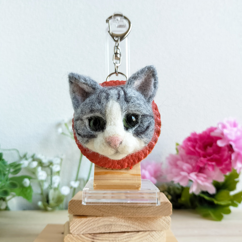 羊毛フェルト。猫。バッグチャーム。オーダーNo.30 羊毛フェルト。猫。バッグチャーム。オーダーNo.30 - メルカリ