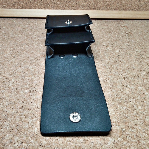 オリジナルデザイン、スマホ、タバコ、ジッポポケット付ホルダー濃紺 オリジナルデザイン、スマホ、タバコ、ジッポポケット付ホルダー濃紺