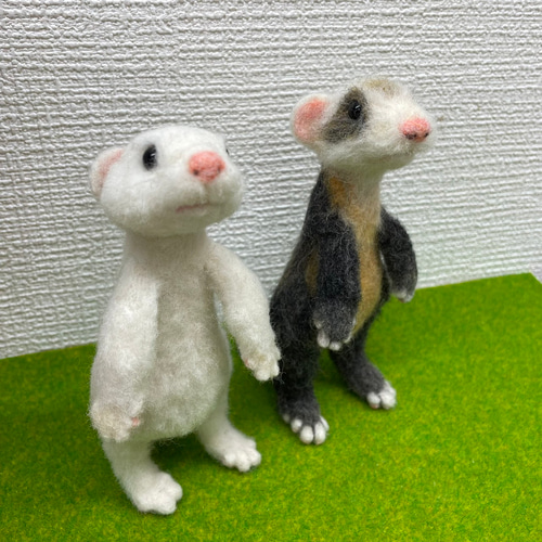オーダー フェレット♡羊毛フェルト♡うちの子みたい♡再現 羊毛