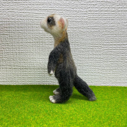 オーダー フェレット♡羊毛フェルト♡うちの子みたい♡再現 羊毛