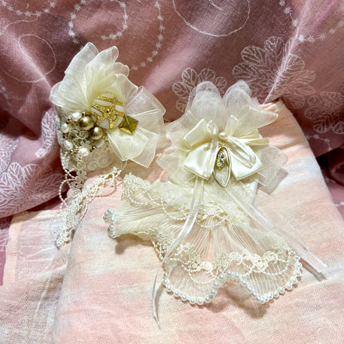 475»◤完売◢ポニーフック◢ラッピング無料◢髪飾り*インド刺繍