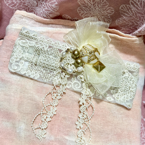 475»◤完売◢ポニーフック◢ラッピング無料◢髪飾り*インド刺繍