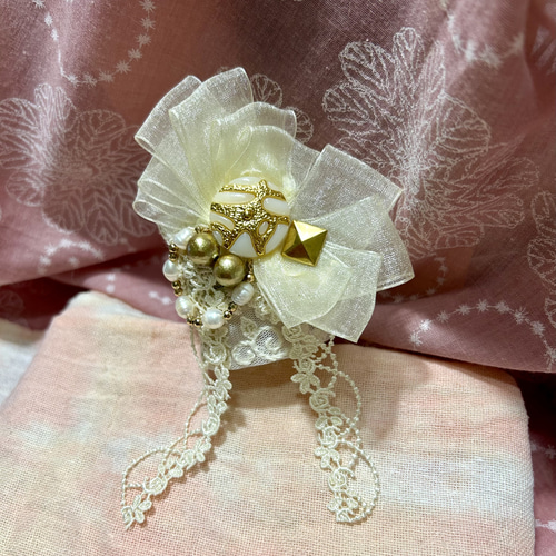 475»◤完売◢ポニーフック◢ラッピング無料◢髪飾り*インド刺繍