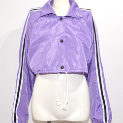 Line Sleeve Nylon Short Jacket (lilac) ジャケット パープル 紫 ストリート 6枚目の画像