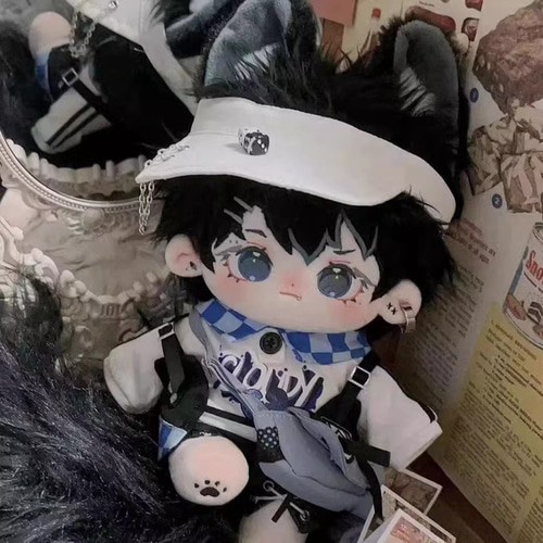 20cmぬいぐるみ 着せ替えぬいぐるみ テツ イケメン 黒髪青目 しっぽと