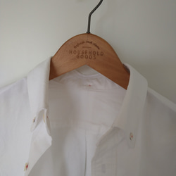 天然素材のメンズシャツ/ネコシャツ（Mサイズ）/コットン100%/ボタンダウン白シャツ 18枚目の画像