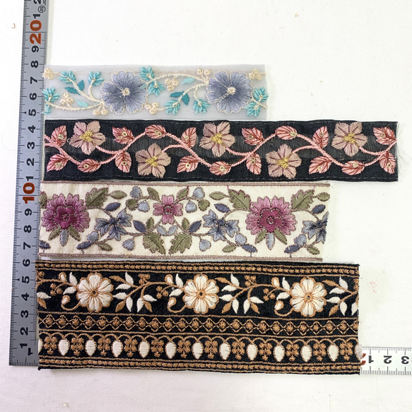 インド刺繍リボン　ハギレパック　C-141 5枚目の画像