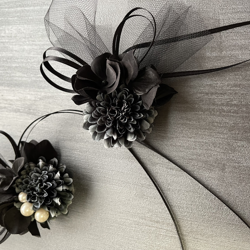 再販 toytoy841 コサージュ ミニ単品 【ダークグレー黒】 卒業式 冠婚