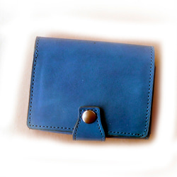 サックスブルー コンパクト財布 【受注制作】 その他ミニ財布