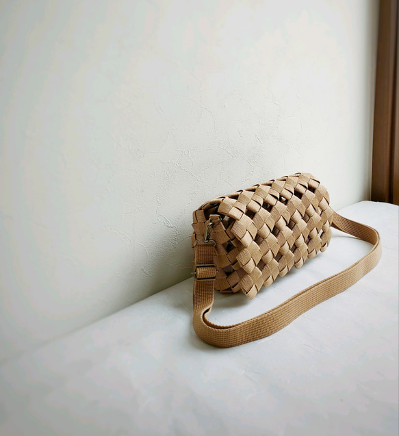 【全9色】春 夏 みんなのボディバッグ bag for all きなり beige ショルダーバッグ かごバッグ ギフト 3枚目の画像