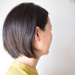 イヤーカフ 片耳用 6mm シルバー925 丸 小ぶり メンズ  シンプル  付け方 大人 カップル お揃い 50代 11枚目の画像