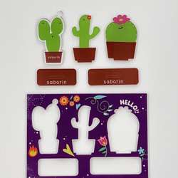 サボテン【saborin】アクリルスタンドとキーホルダーのセット 6枚目の画像
