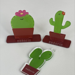 サボテン【saborin】アクリルスタンドとキーホルダーのセット 8枚目の画像