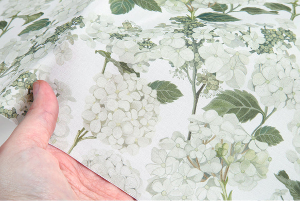 韓国製 花柄 紫陽花柄 アジサイ 生地 コットン100％シーチング Hydrangea Flower 9枚目の画像