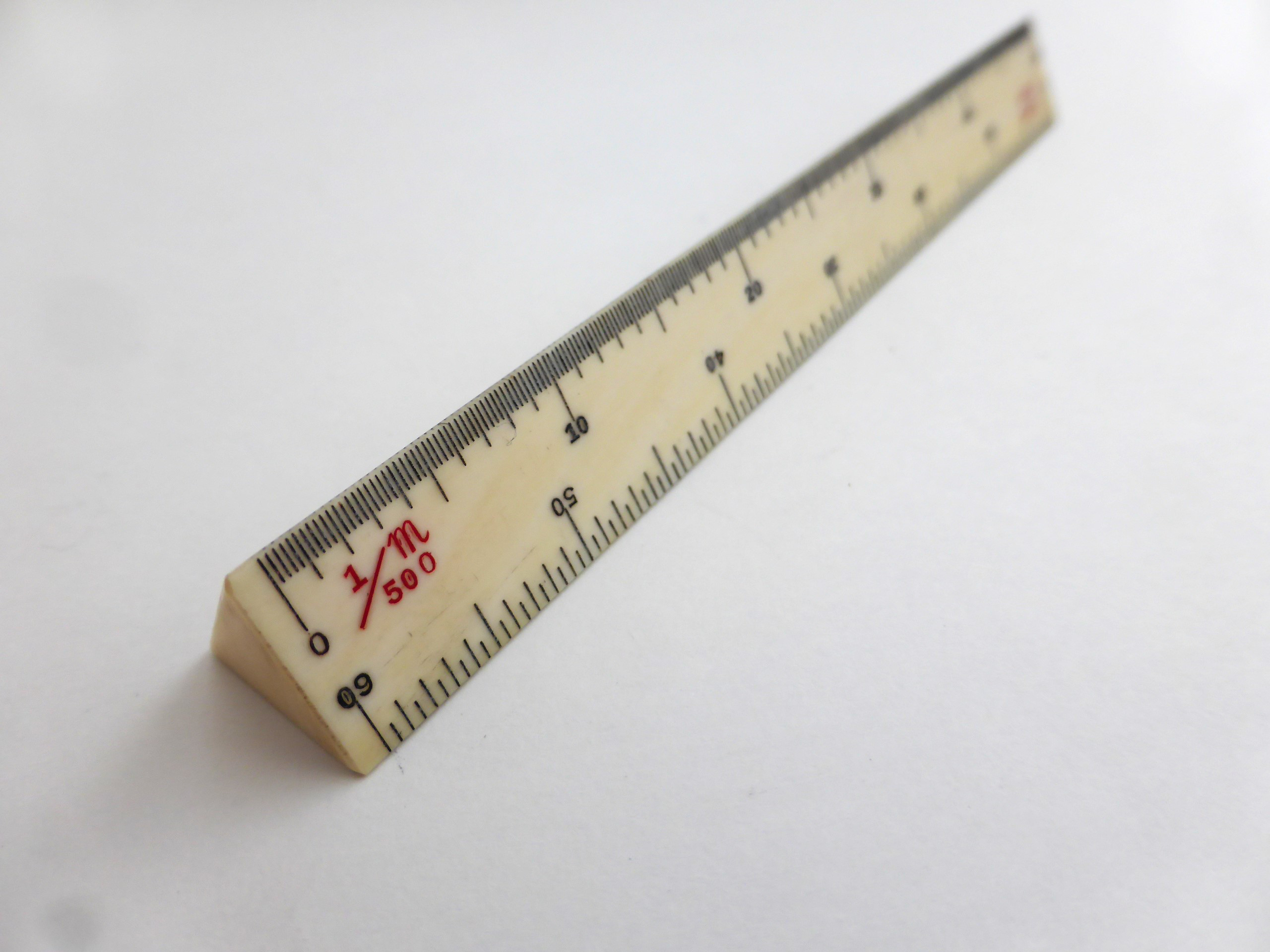 本象牙 三角スケール 10cm 縮尺定規！