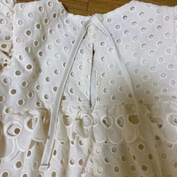 SALE ふんわり　フレアワンピース　パンチングコットン　　キャンディスリーブフレア　ロングマキシフリー　スカート 3枚目の画像