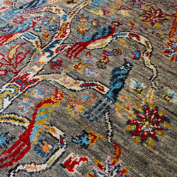 122×77cm【アフガニスタンガズニウール手織り絨毯】手織りギャッベ 8枚目の画像