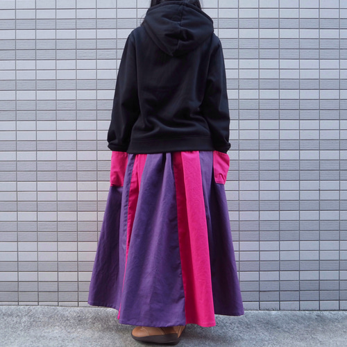 専用になりました。木綿のつぎはぎロングスカート　作家作 木綿のつぎはぎロングスカート 作家作