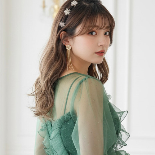 4個セット～ フラワー ミニ ヘアクリップ バンスクリップ ヘアクリップ