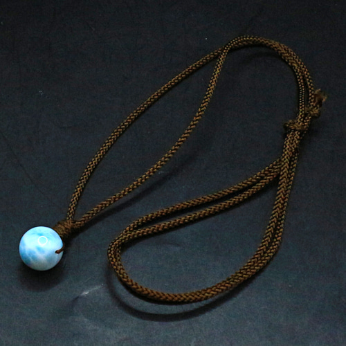 鑑別済 ラリマー 15mm ビーズ トップ beads282 鑑別済 ラリマー 15mm ビーズ トップ beads282 ネックレス