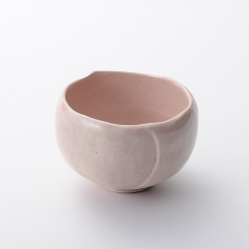 楽焼茶碗〚桃〛 抹茶碗 茶道具 季節茶碗 楽入印 春 茶碗・めし碗 楽入