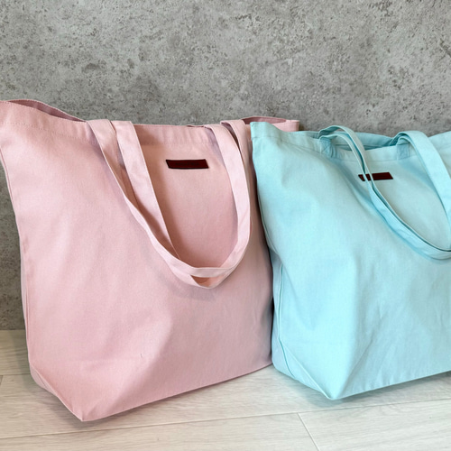 30%offSALE♪originalキャンバスbigトートバッグ パステルカラー