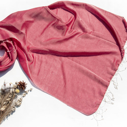 カシミヤ織カシミヤスカーフ、ウールシルクショール、リングベルベットショール - 2色メリノ クリスマス交換ギフト、友人の誕生日プ 15枚目の画像
