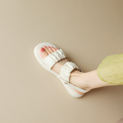 ★24春夏新品★真皮簡約設計涼鞋女士尺寸22-25 KK437-14 第12張的照片