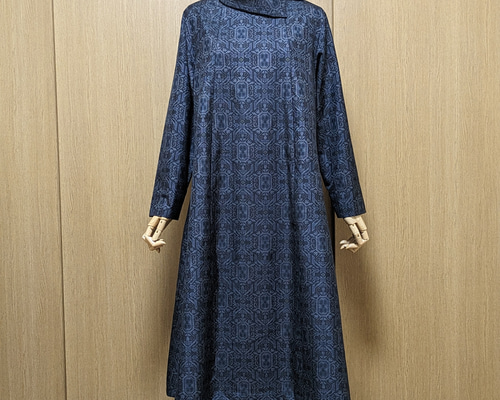 SOLD 着物リメイク ワンピース 大島紬 L〜LL ワンピース さらあお 通販